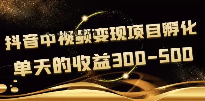 1663428554-96ee061d9e5faac 黄岛主《抖音中视频变现项目孵化》单天的收益300-500 操作简单粗暴