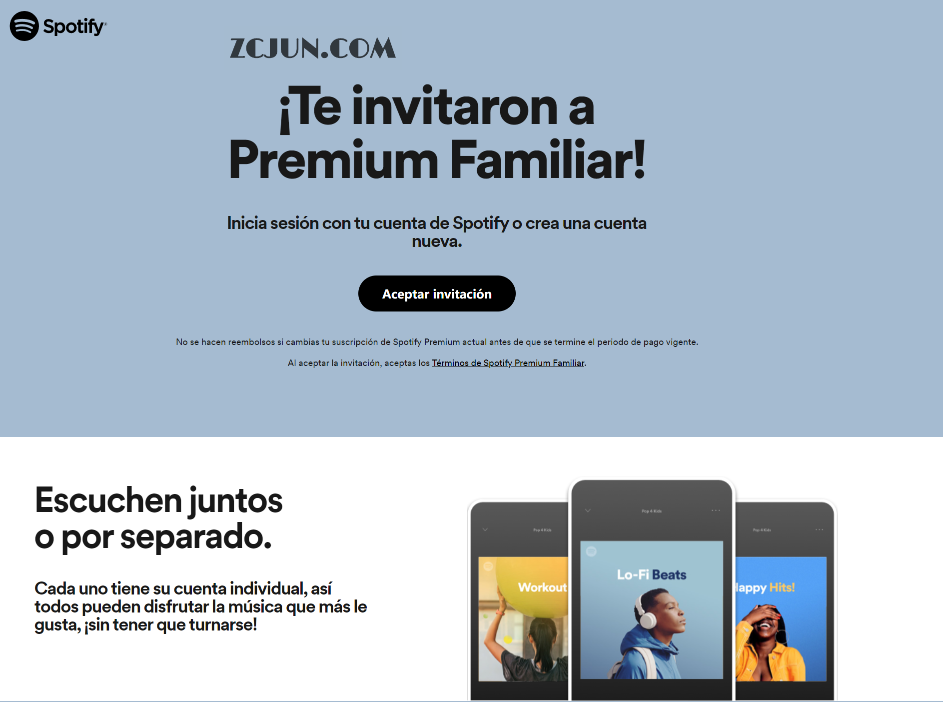 美区Spotify Premium Family家庭邀请链接