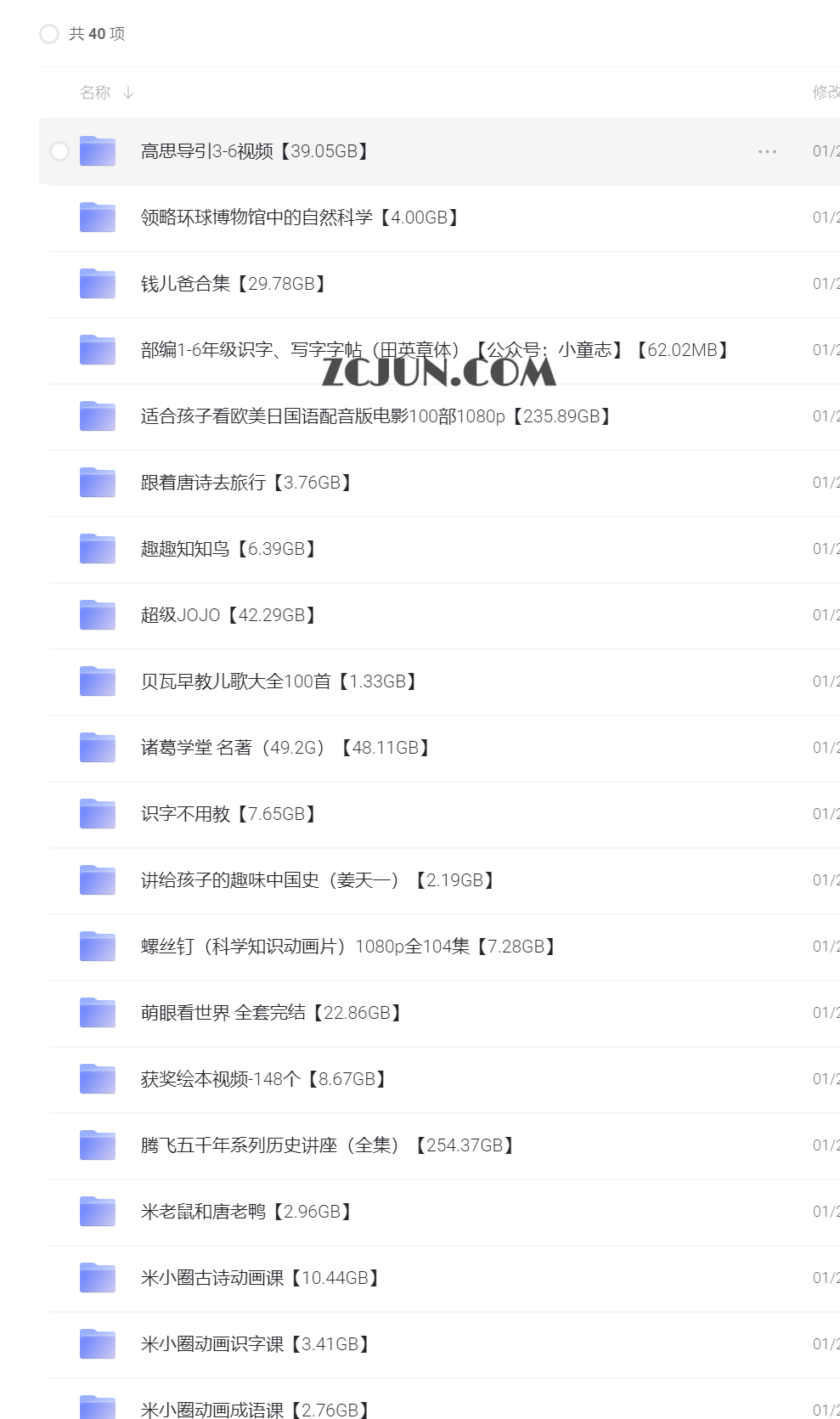 儿童教育启蒙学习资料大集合【2.70TB】