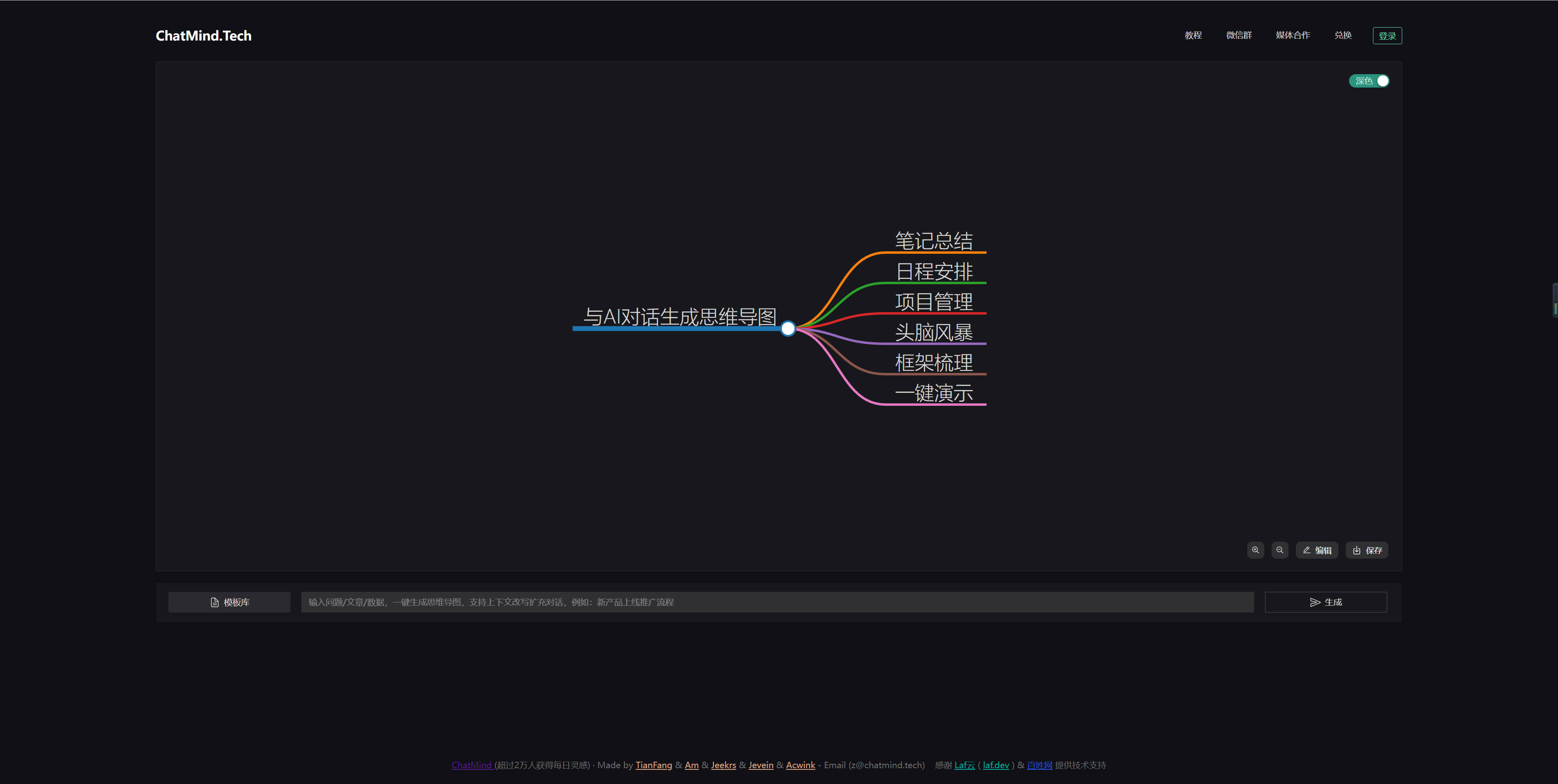 ChatMind-人工智能AI生成思维导图