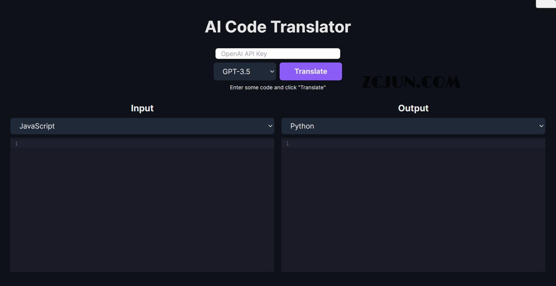 AI代码翻译器 将代码从一种语言翻译成另一种语言-AI Code Translator