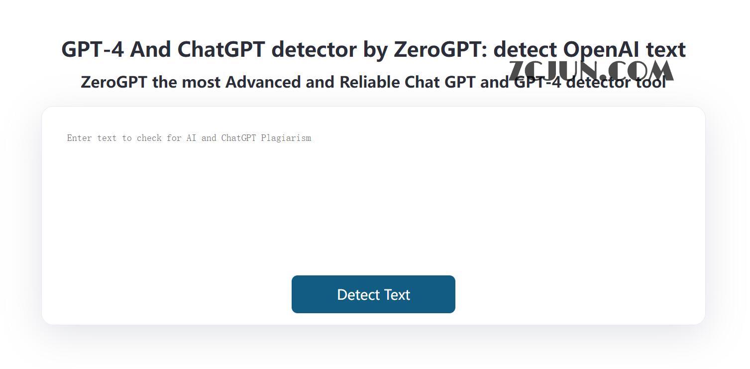 ChatGPT检测器 人工智能内容检测器-ZeroGPT