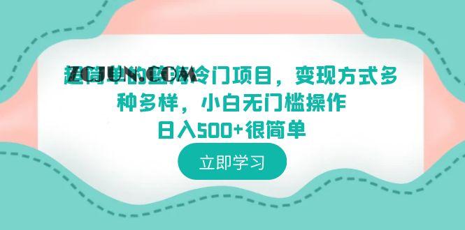 1688571121-230c6a365f7012d 超简单的蓝海冷门项目,变现方式多种多样,小白无门槛操作日入500+很简单