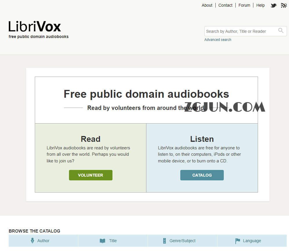 免费非营利性有声读物-LibriVox