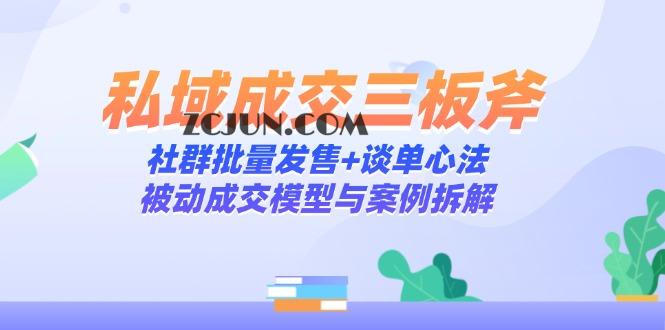 f46025006d9d2f5 私域成交三板斧:社群批量发售+谈单心法,被动成交模型与案例拆解