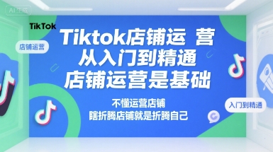 2a02adf9ef30cbd Tiktok店铺运营从入门到精通,店铺运营是基础,不懂运营店铺,瞎折腾店铺就是折腾自己