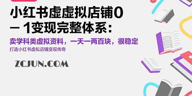 42c84ddca19478f 小红书虚拟店铺0-1变现完整体系:卖学科类虚拟资料,一天一两百块,很稳定