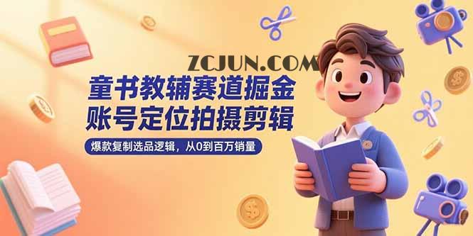 957dbd36292fcfa 童书教辅赛道掘金,账号定位拍摄剪辑,爆款复制选品逻辑,从0到百万销量