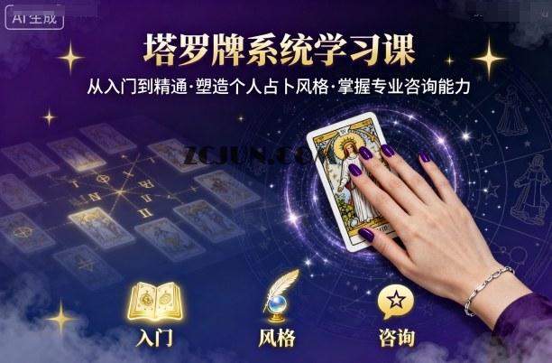 19839d02036cfaf 塔罗牌系统学习课,助你从入门到精通,塑造个人占卜风格,掌握专业咨询能力