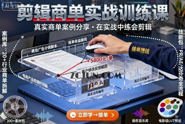 c9cef17a849ddaa 剪辑商单实战训练课,真实商单案例分享,在实战中练会剪辑