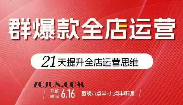 贾真电商群爆款全店运营,21天提升全店运营思维,起店、全店运营爆款不断