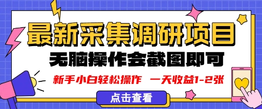 039701220f189df 新版采集调研项目,截图上传即可,无脑操作,日收益1-2张
