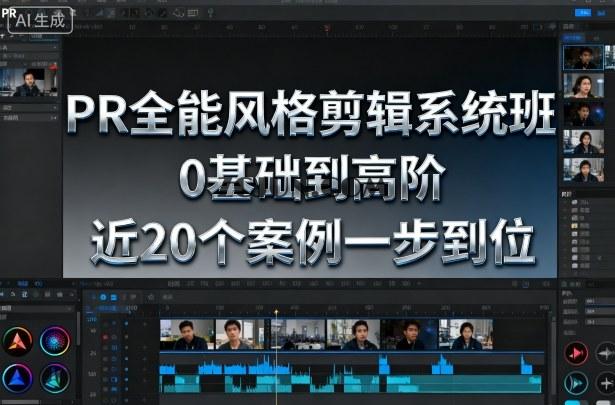 2140f85e6e1cf1f PR全能风格剪辑系统班,0基础到高阶,近20个案例一步到位
