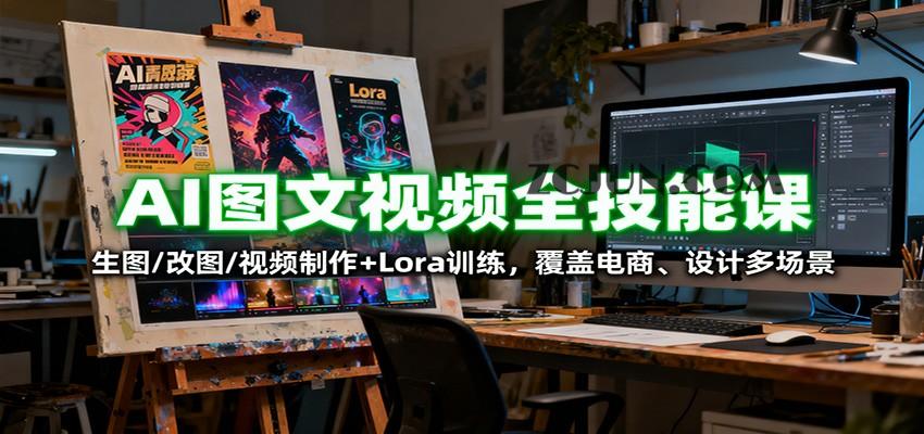 464346749a1c4e7 AI图文视频全技能课:生图/改图/视频制作+Lora训练,覆盖电商 、设计多场景