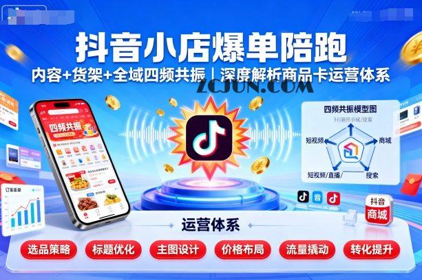 4979db49750f9e6 抖音小店爆单陪跑,内容+货架+全域四频共振,深度解析抖音商品卡运营体系(更新)