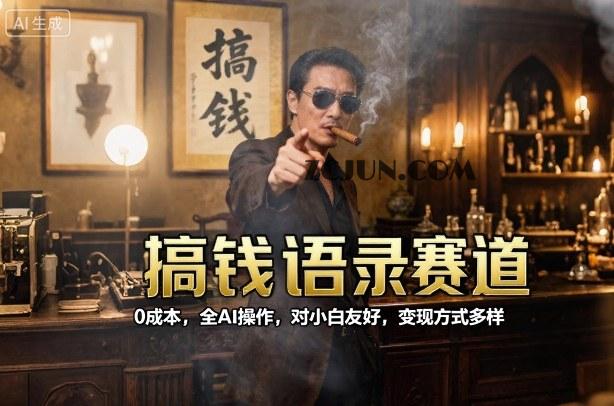 a941ac84d9cffda 搞钱语录赛道,0成本,全AI操作,对新手友好,变现方式多样