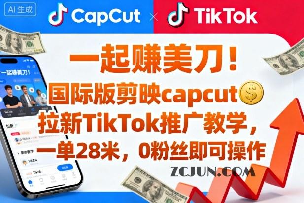 cfea4dcb9455476 一起賺美刀!国际版剪映capcut拉新TikTok推广教学,一单28米,0粉丝即可操作(附推广入口和教学)