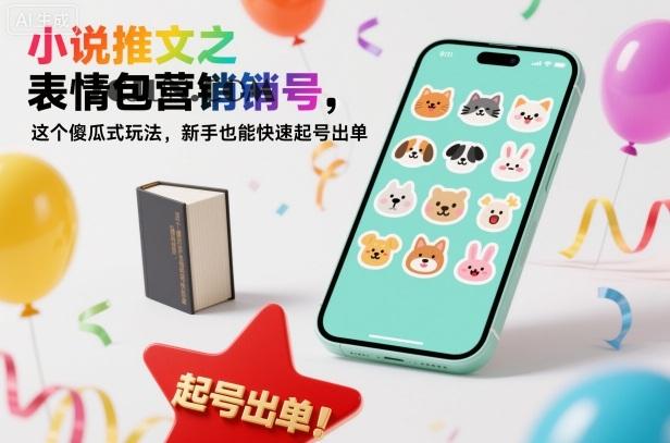 3e3f11340c8397a 小说推文之表情包营销号,这个傻瓜式玩法,新手也能快速起号出单