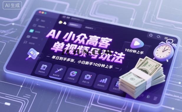 AI小众高客单视频号玩法,单日到手多张,小白新手10分钟上手