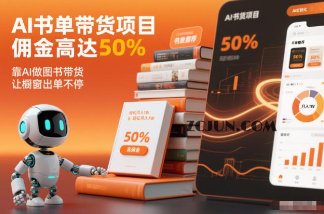 AI书单带货项目,佣金高达50%,靠AI做图书带货,让橱窗出单不停,轻松月入万元