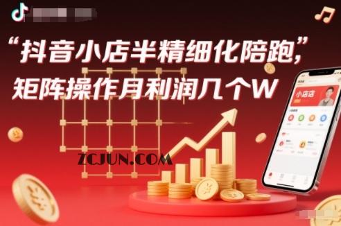 抖店半精细化铺货【1期+2期】,抖音小店半精细化陪跑,矩阵操作月利润几个W(更新12月)