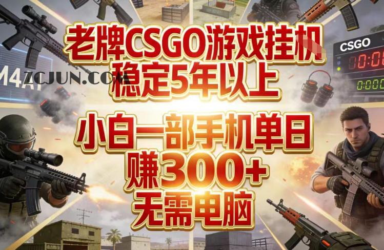 老牌CSGO游戏挂G,稳定5年以上,小白一部手机单日賺3张+,无需电脑