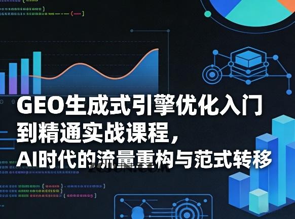 GEO生成式引擎优化入门到精通实战课程,AI时代的流量重构与范式转移