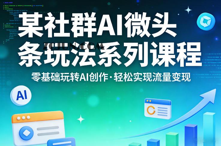 某社群的AI微头条玩法系列课程,零基础玩转AI创作,轻松实现流量变现