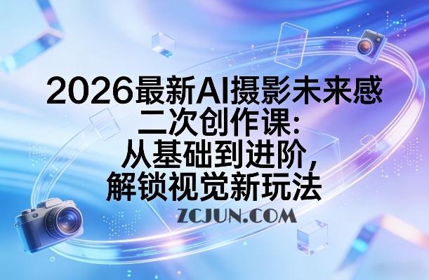 2026最新AI摄影未来感二次创作课:从基础到进阶,解锁视觉新玩法