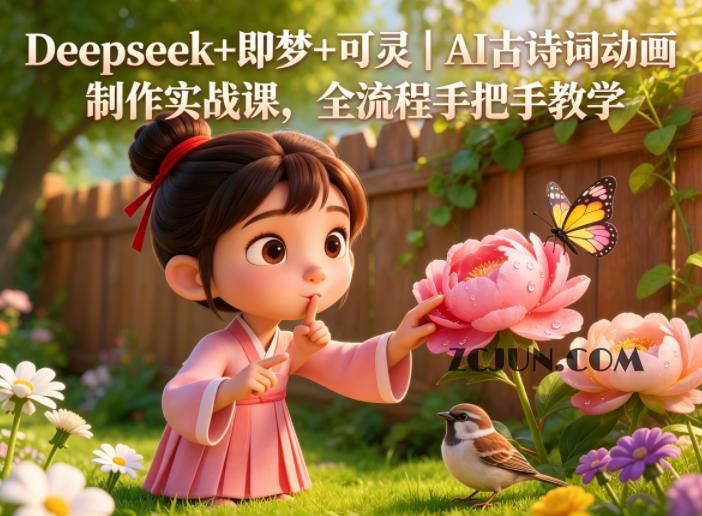 Deepseek+即梦+可灵|AI古诗词动画制作实战课,全流程手把手教学