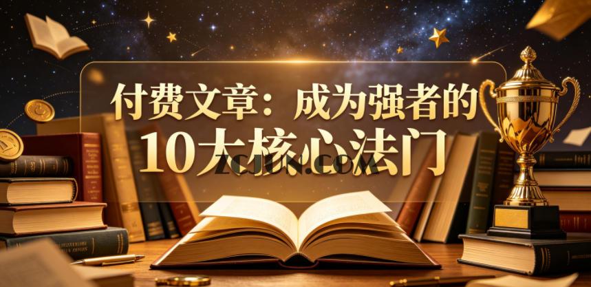 付费文章:成为强者的10大核心法门