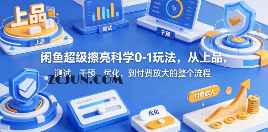 闲鱼超级擦亮科学0-1玩法,从上品,测试,干预,优化,到付费放大的整个流程