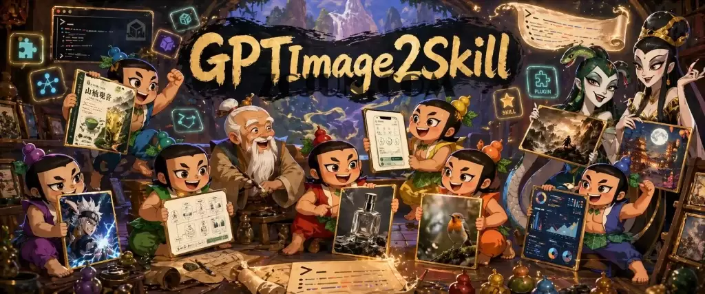GPT Image 2 Skill:OpenAI 官方画图模型的终极外挂!精选提示词库 + 命令行工具 + AI Agent 技能一网打尽