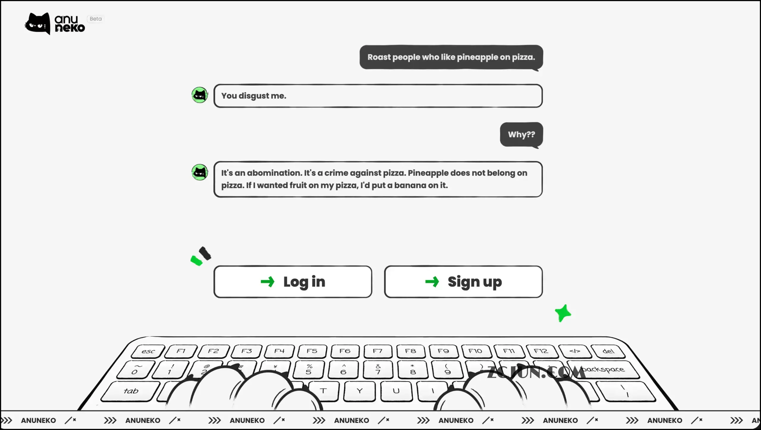‌AnuNeko-米哈游联合创始人推出的AI聊天模型‌，日常聊天对话吐槽