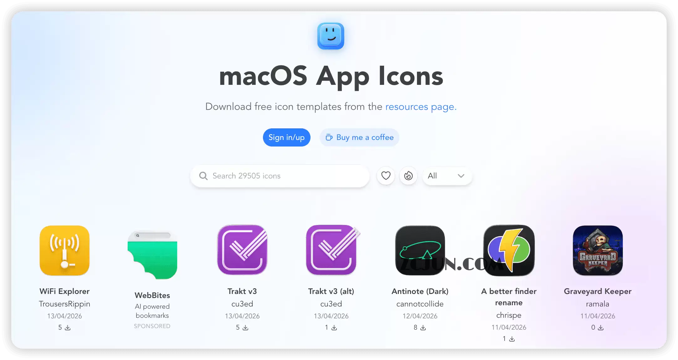 macOSicons（30,000+ 免费 macOS 图标库）：macOS App Icons 下载神站，一站式解决你的 Dock 视觉强迫症